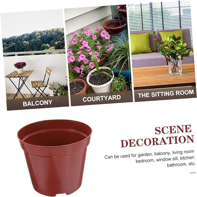 50pcs Plastic Flower Pot Seeding Nursery Pot Round Plant Pot Plastic Planters Large Flowerpot Plastic Plant Pots Large Flower Pot Flowers Small Banyan Tree Office - Image 6