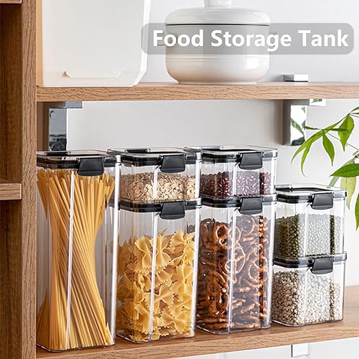 Airtight Food Storage Containers with Lids for Kitchen & Pantry Organization and Storage,Dry Food Canisters for Flour, Sugar and Cereal - Image 4