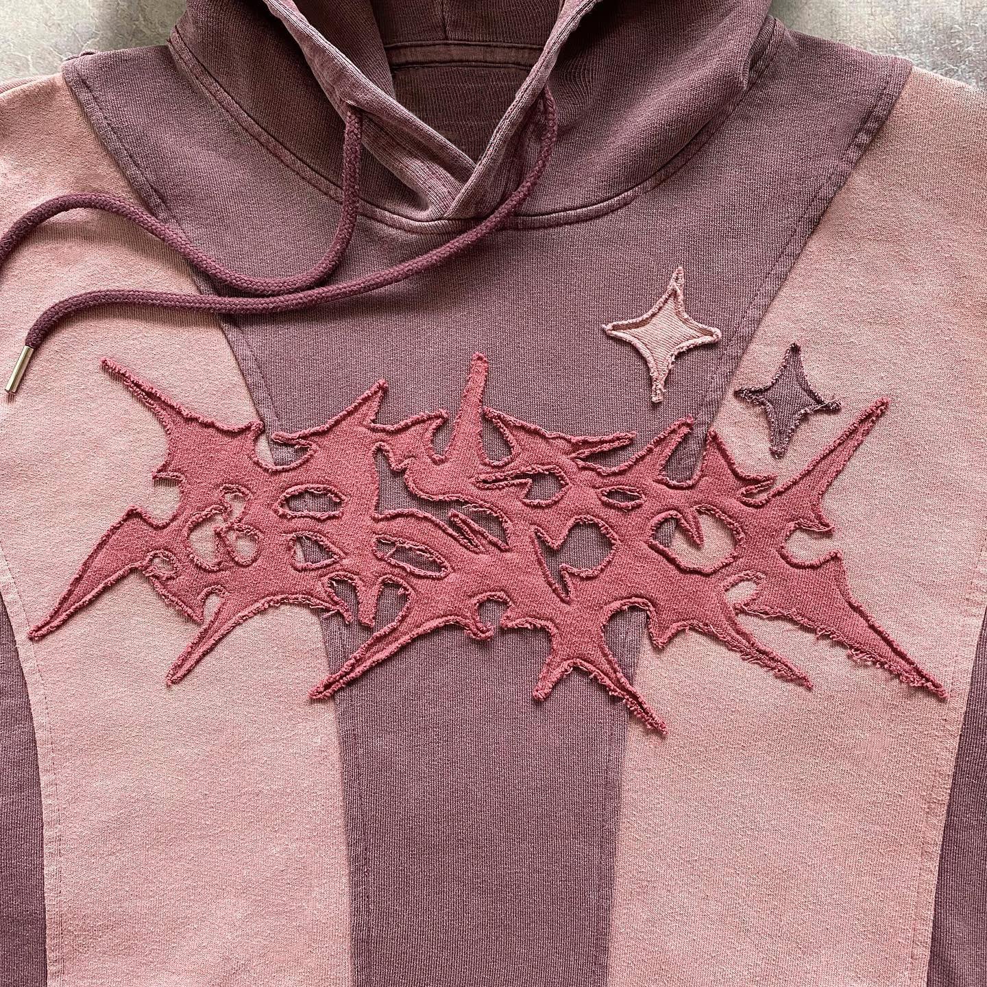 Casual street patchwork patchwork cotton hoodie - Image 6