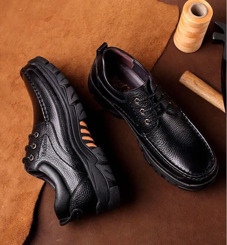 Christmas Sale⛄--40% OFF 🎁Mens Waterproof Non Slip Soft Sole Casual Genuine Leather Oxfords - Image 3