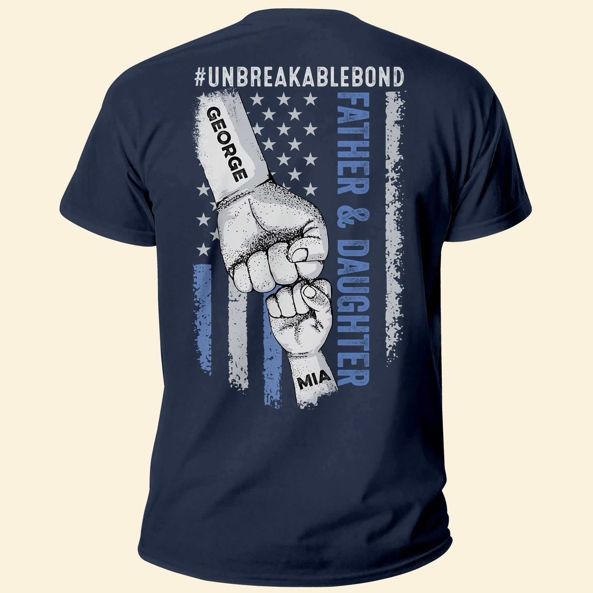 Father Daugher Father Son Unbreakable Bond - Personalized Shirt - Birthday Father's Day Gift For Dad, Husband - Image 3