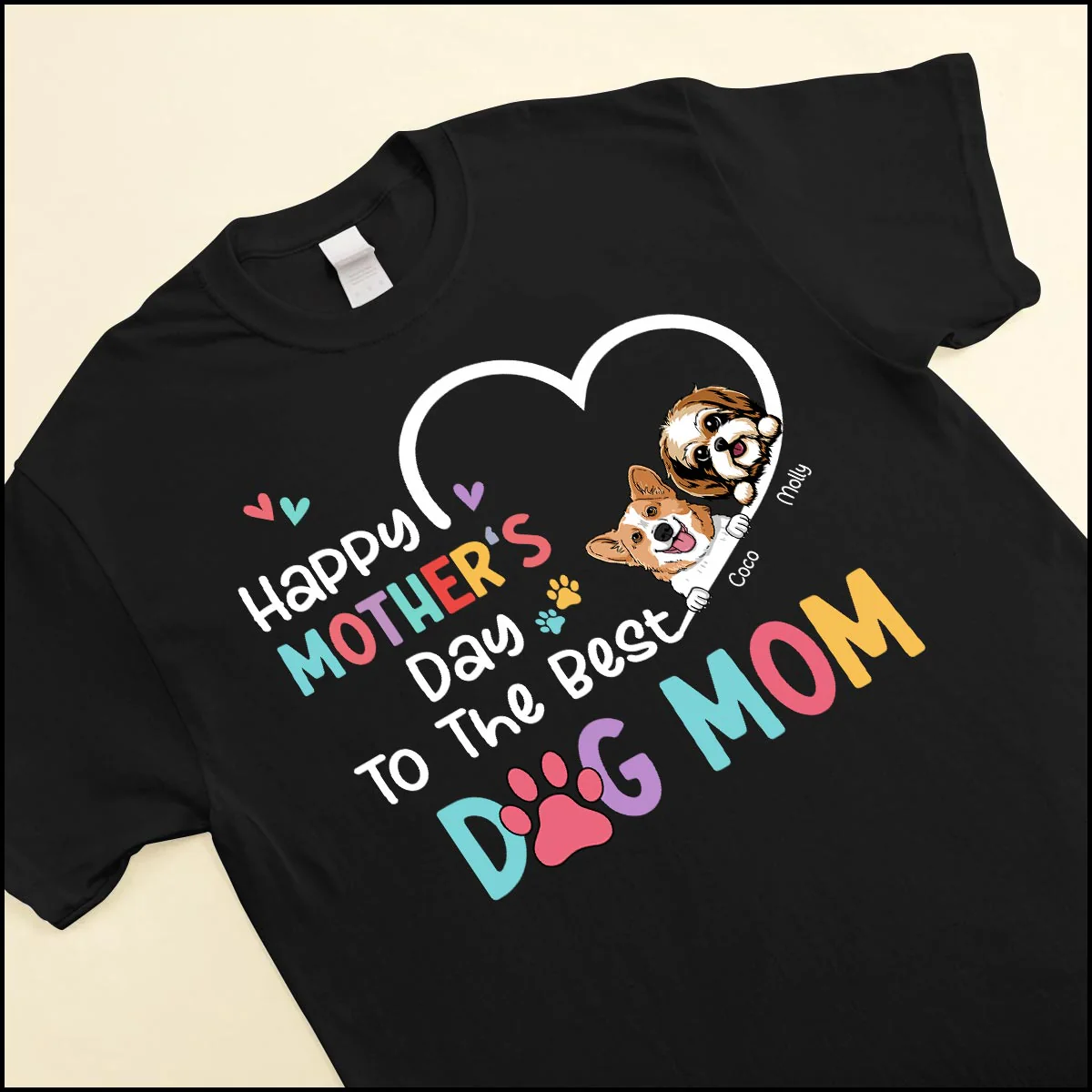 Happy mother's day to the best pet mom Cute Cat Kitten Dog Puppy Pet Personalized T-shirt - Image 3