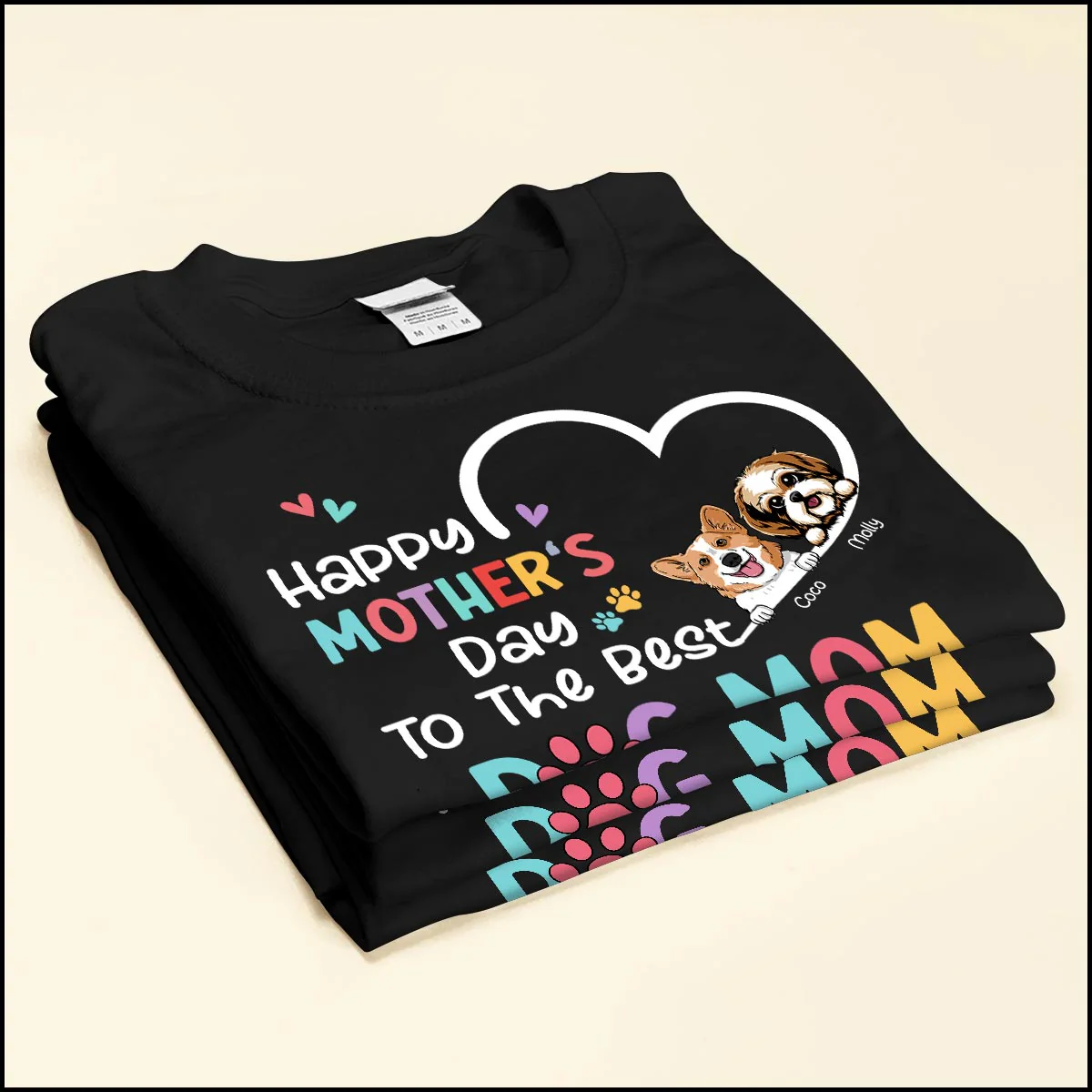 Happy mother's day to the best pet mom Cute Cat Kitten Dog Puppy Pet Personalized T-shirt - Image 4
