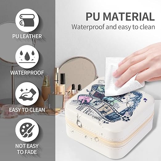 TS Inspired Jewelry Box Set, PU Leather Organizer Box, Portable Jewelry Box Music for Women,Singer Merch Gifts - Image 6