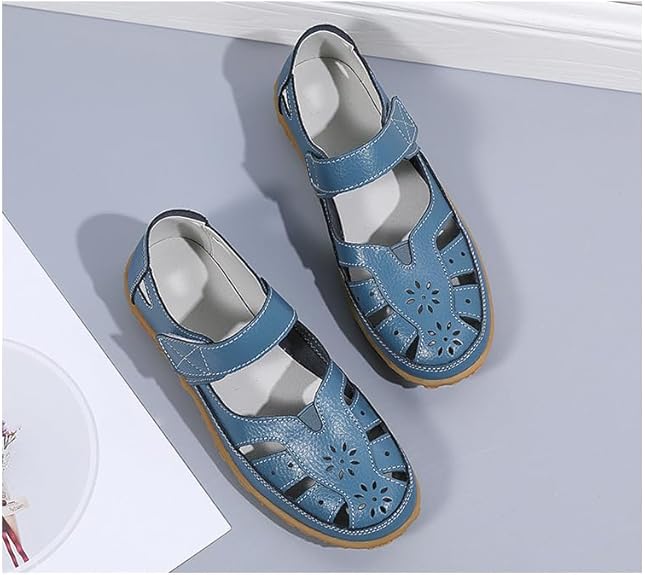Women's hollow soft leather breathable moccasins sandals - Image 4