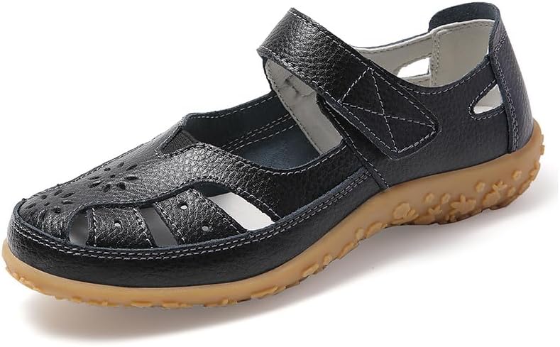 Women's hollow soft leather breathable moccasins sandals - Image 9