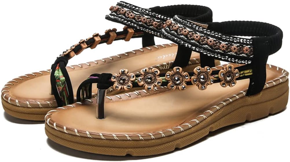 WOMEN'S LIGHTWEIGHT FLOWERS CLIP TOE SANDALS - Image 10
